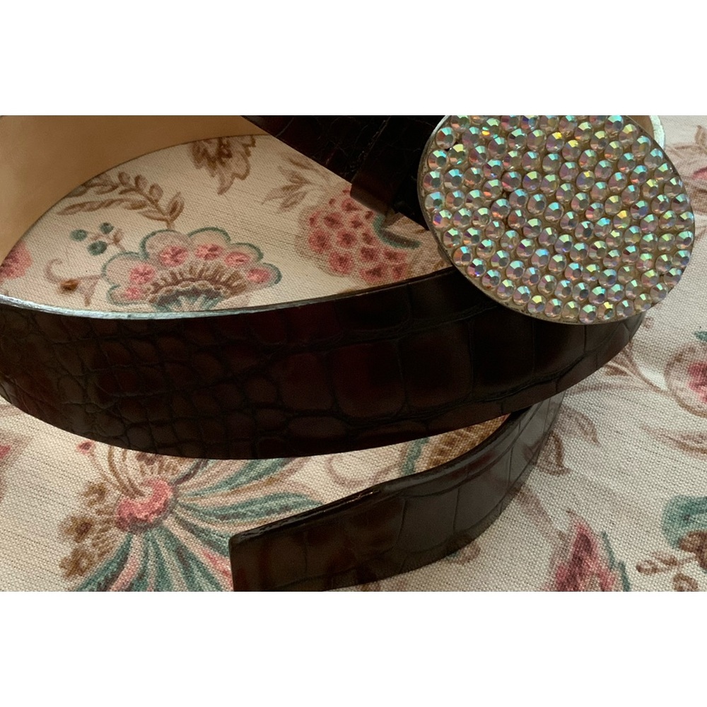 NWOT Streets Ahead, Leather belt with rhinestone buckle NWOT